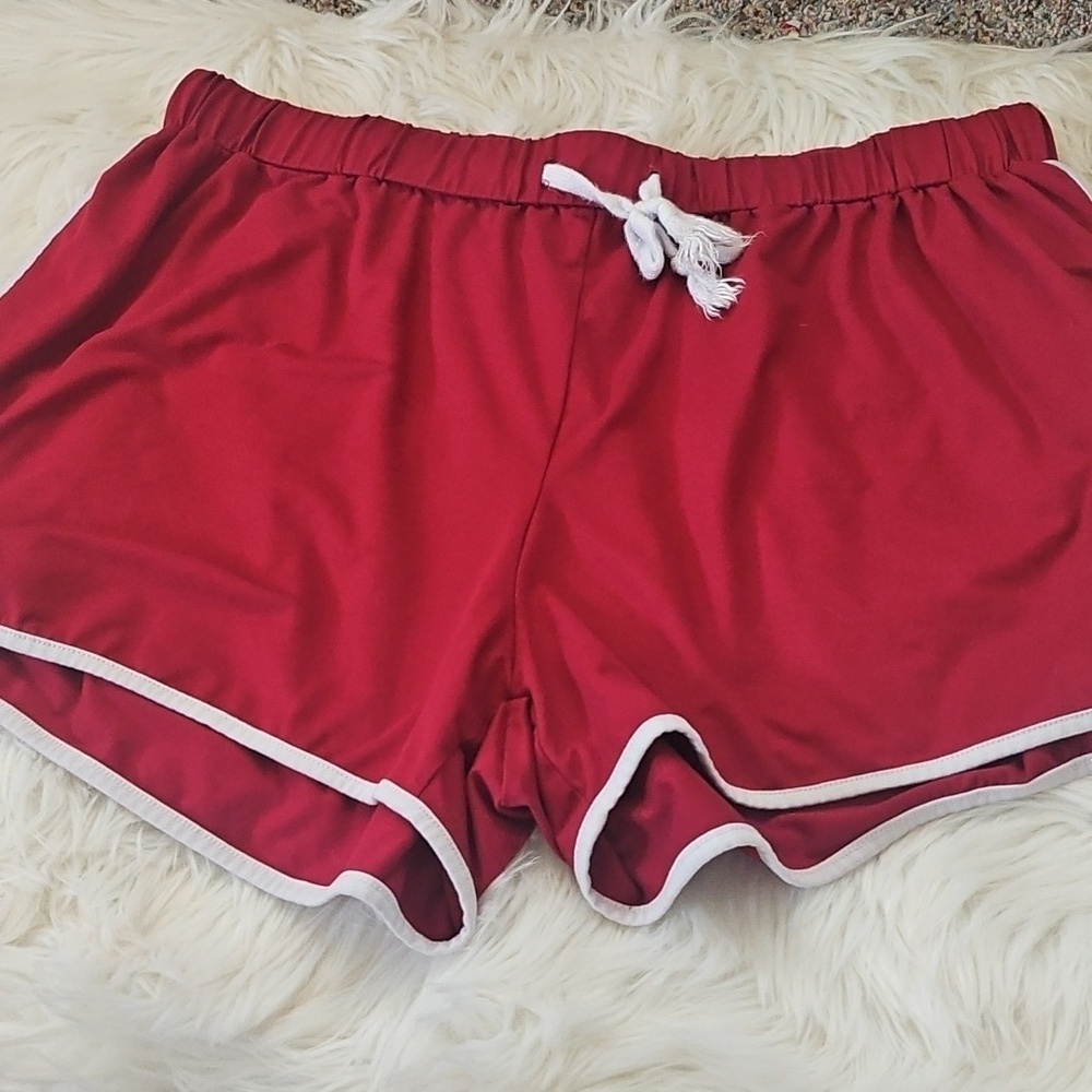 *PRICE DROP*
SHEIN Curve Red Athletic Shorts with White Trim - Picture 2 of 10